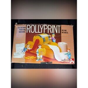 Rare Vintage Rollyprint By Nathan Crayon Toy Printing Machine